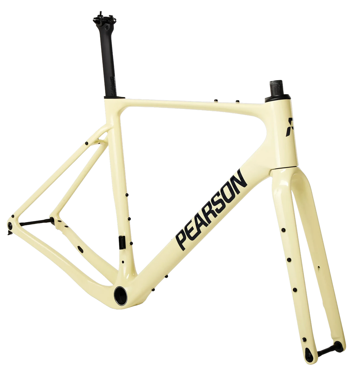 Pearson On&On Adventure frameset in Dune Stone, three-quarter view