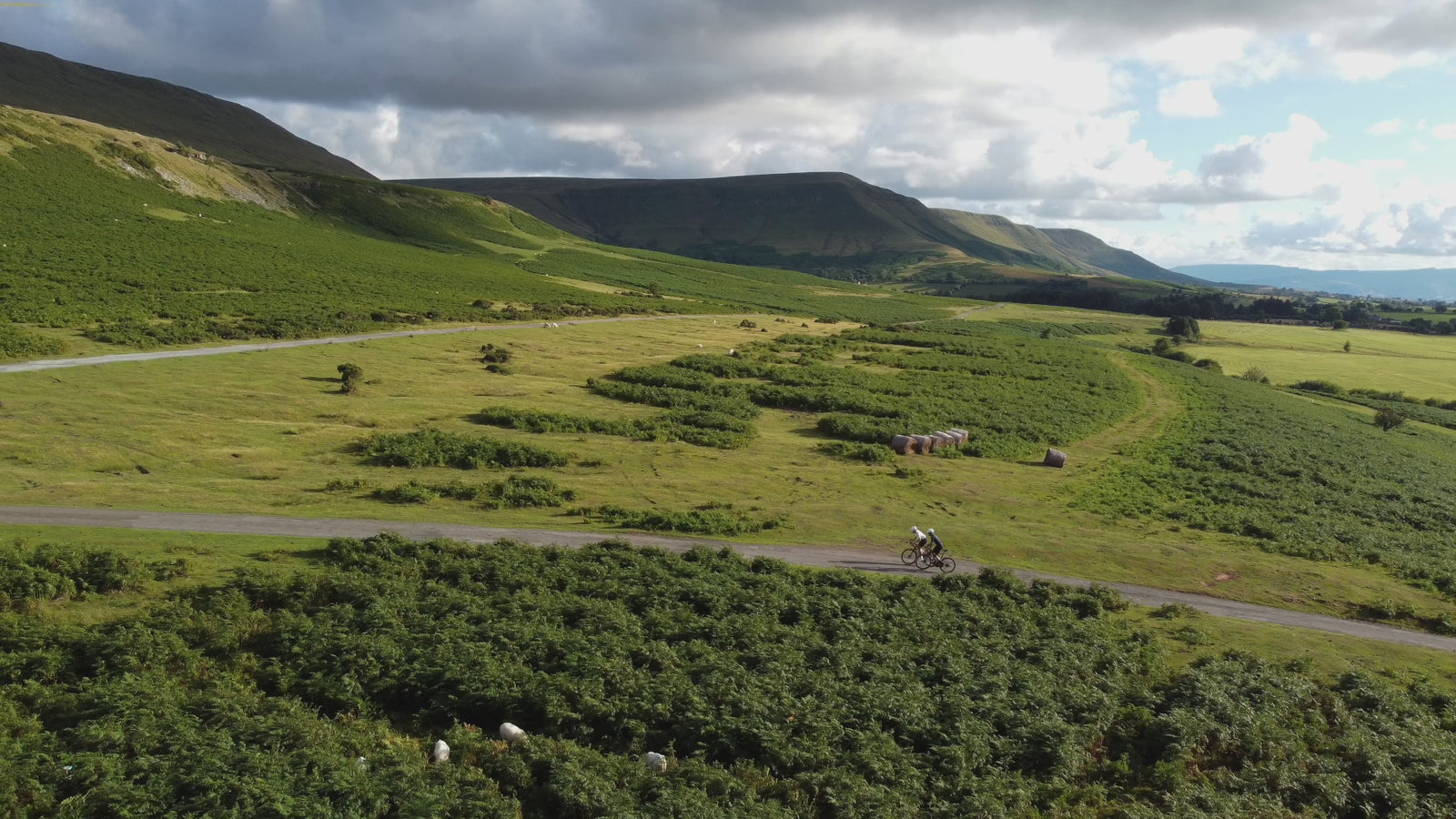 Pearson Forge hero film: rider on a mountain valley road in the Brecon Beacons