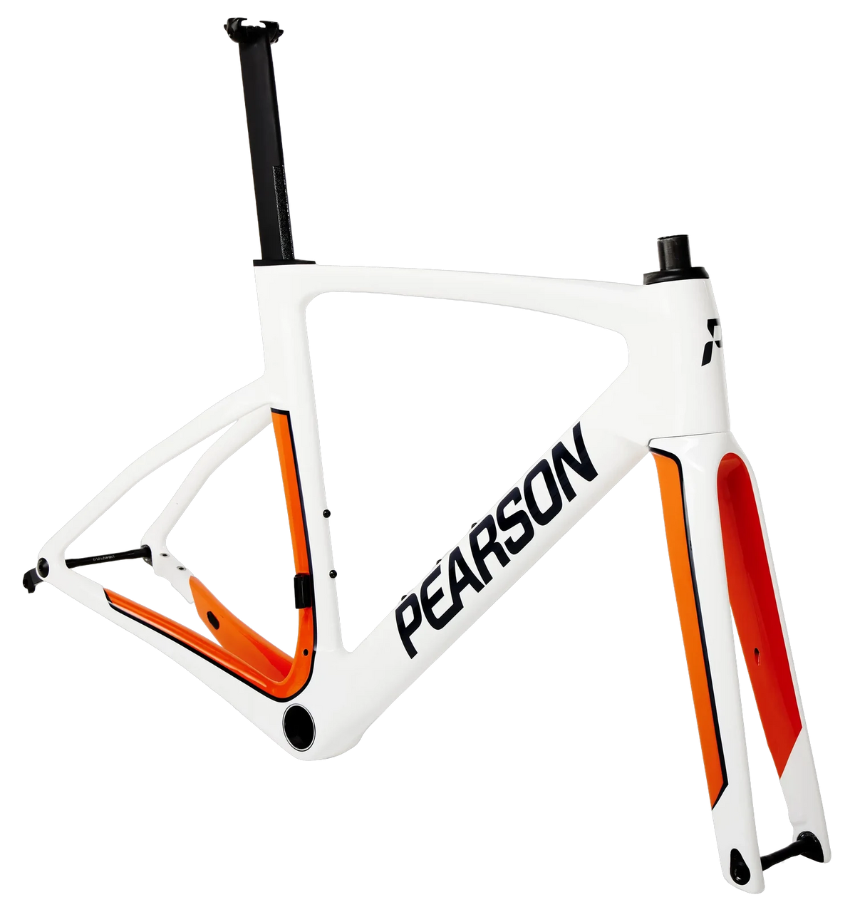 Pearson Shift 2.0 frameset in Racing White, three-quarter view